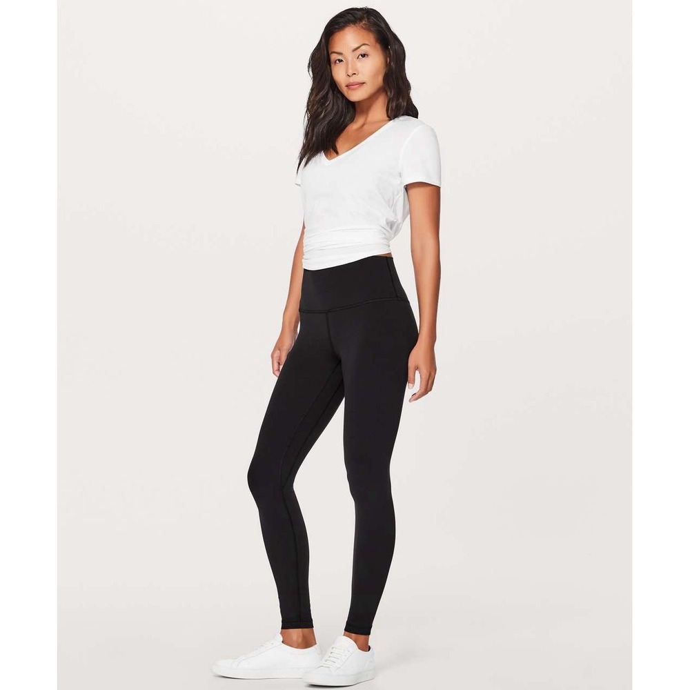 Lululemon Women Align High Rise Pant Leggings Black 28 Inseam Size 2 LW5BPS